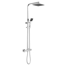 Nui Thermostatic Bar Shower With Kit Contemporary Chrome Brass ABS 1200x261x465mm - JJ Building Materials