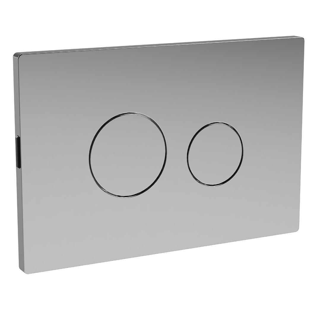 Nui Toilet Accessories Chrome Round Plate For Pneumatic Dual Flush Contemporary ABS 70x70x99mm - JJ Building Materials