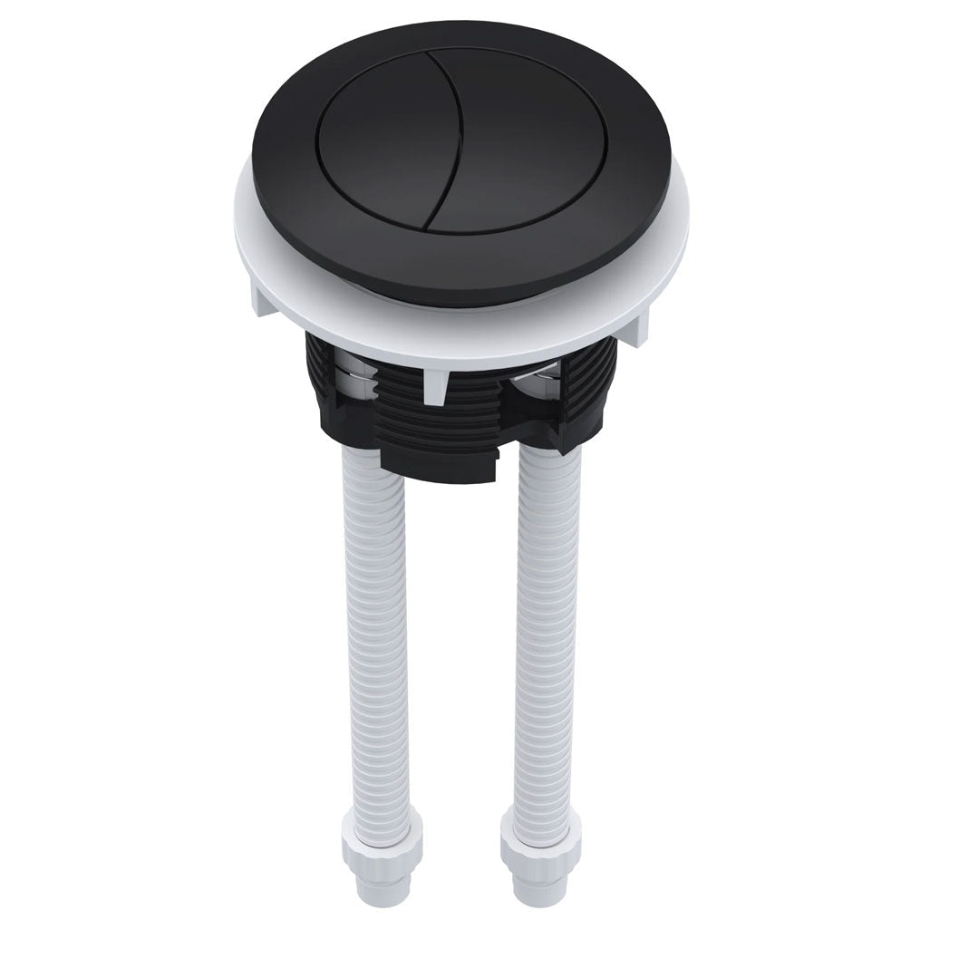 Nui Toilet Accessories Matt Black Cistern Push Button Contemporary ABS 160x45x45mm - JJ Building Materials