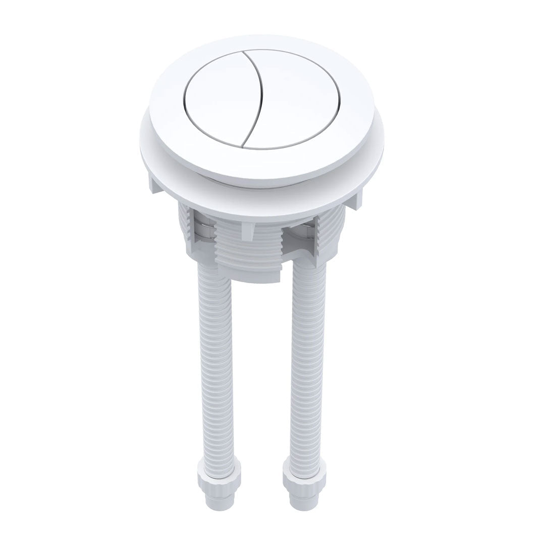 Nui Toilet Accessories Matt White Cistern Push Button Contemporary ABS 160x45x45mm - JJ Building Materials