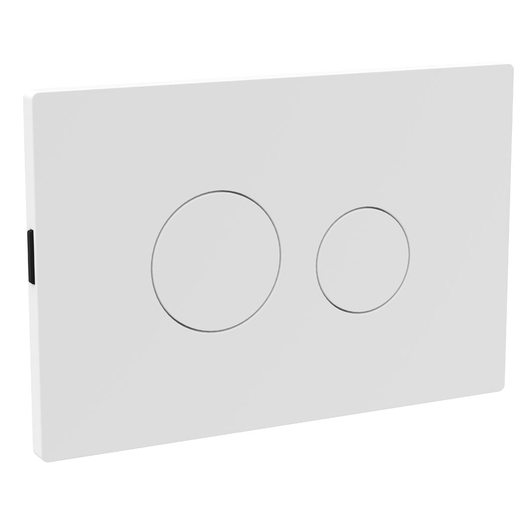 Nui Toilet Accessories Matt White Round Plate For Pneumatic Dual Flush Contemporary ABS 70x70x99mm - JJ Building Materials