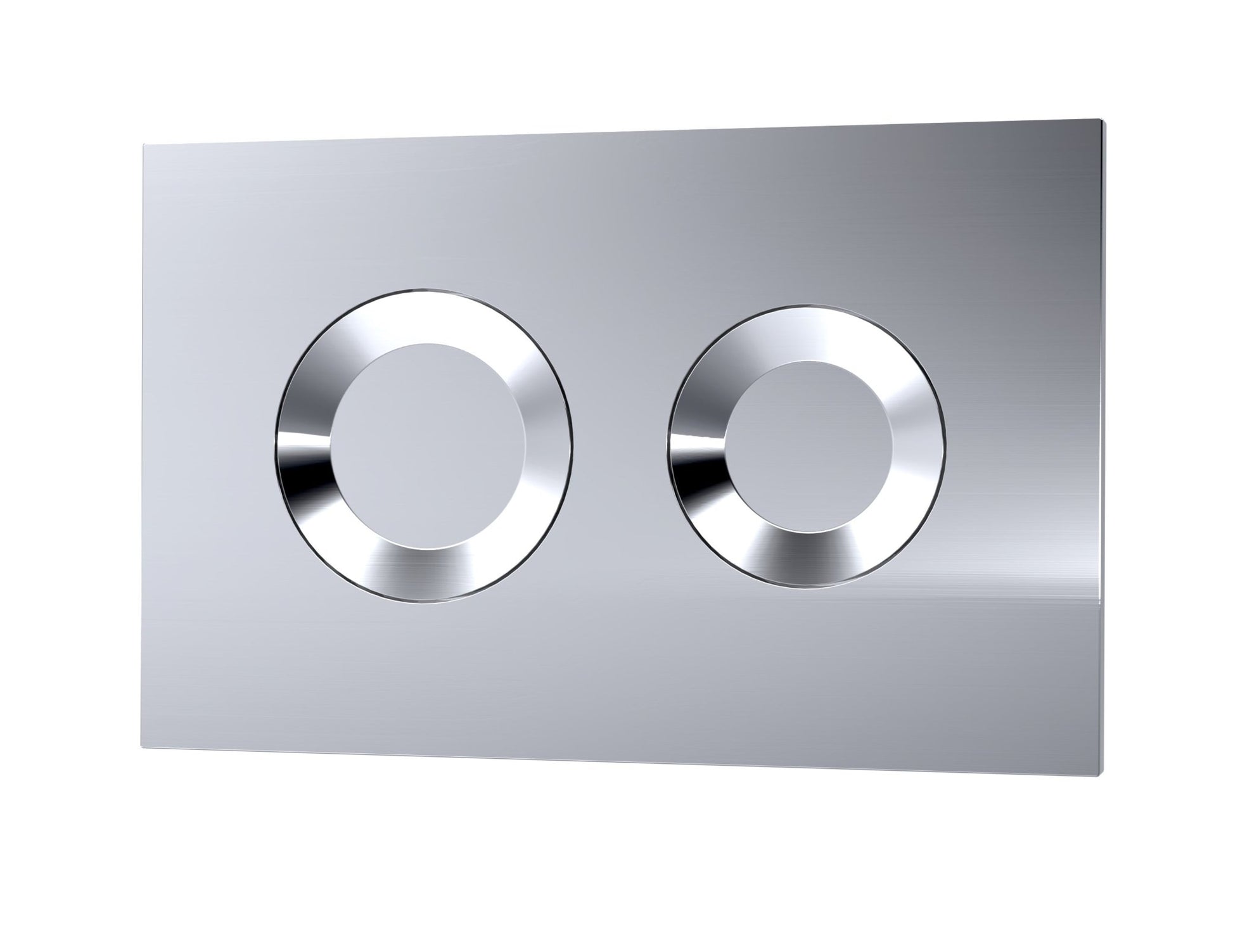 Nui Toilet Accessories Round Dual Flush Push Button Contemporary Chrome Stainless Steel - JJ Building Materials