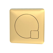 Nui Toilet Accessories Square Dual Flush Brushed Brass Push Button Contemporary ABS 70x70x99mm - JJ Building Materials