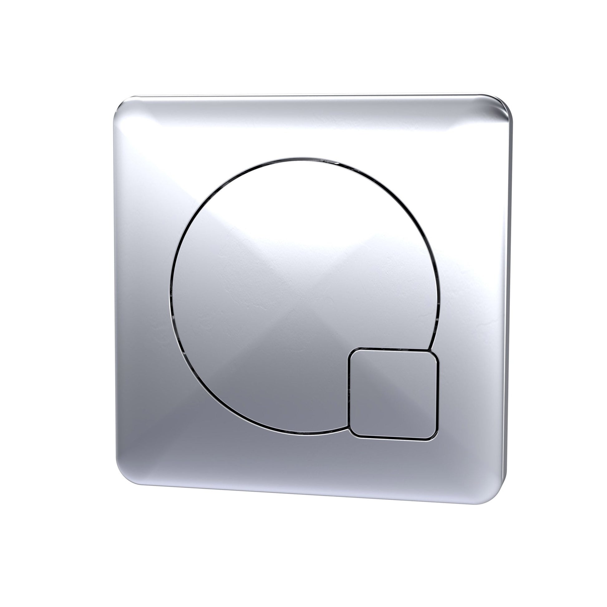 Nui Toilet Accessories Square Dual Flush Chrome Push Button Contemporary ABS 70x70x99mm - JJ Building Materials