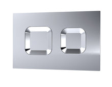 Nui Toilet Accessories Square Dual Flush Push Button Contemporary Chrome Stainless Steel - JJ Building Materials