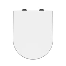 Nui Toilet Seats D Shaped Soft Close Toilet Seat Contemporary Gloss White Urea 70x370x450mm - NTS007B - JJ Building Materials