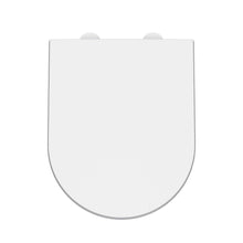 Nui Toilet Seats D Shaped Soft Close Toilet Seat Contemporary Gloss White Urea 70x370x450mm - NTS007W - JJ Building Materials