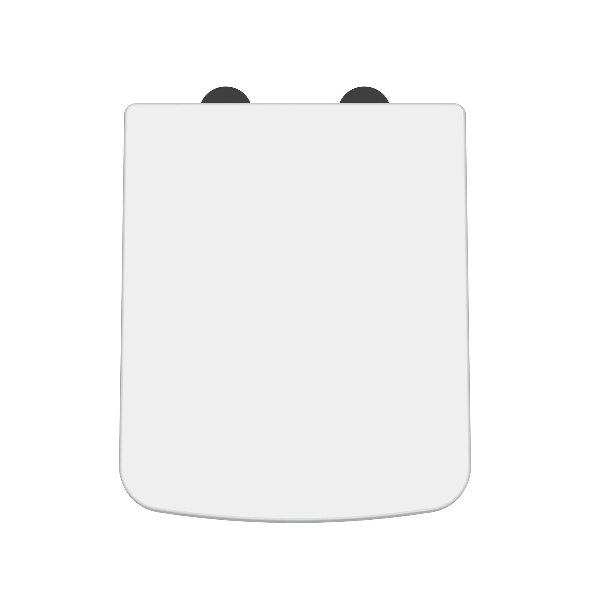 Nui Toilet Seats Square Soft Close Seat Contemporary Gloss White Urea 70x358x435mm - NCH198B - JJ Building Materials