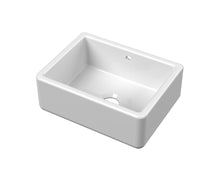 Nui Traditional Butler Sink 595 X 450 X 220mm White Fireclay 220x595x450mm - JJ Building Materials