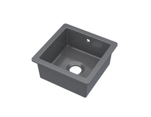 Nui Undermount Single Bowl With Overflow 457x457x203 Traditional Soft Black Fireclay 203x457x457mm - JJ Building Materials
