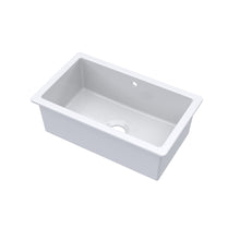 Nui Undermount Single Bowl With Overflow 763x457x254 Traditional White Fireclay 254x763x457mm - JJ Building Materials