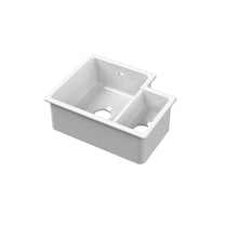 Nui Undermount Sink Central Waste 1.5 Bowl 549x441x195 Lh Traditional White Fireclay 195x549x441mm - JJ Building Materials