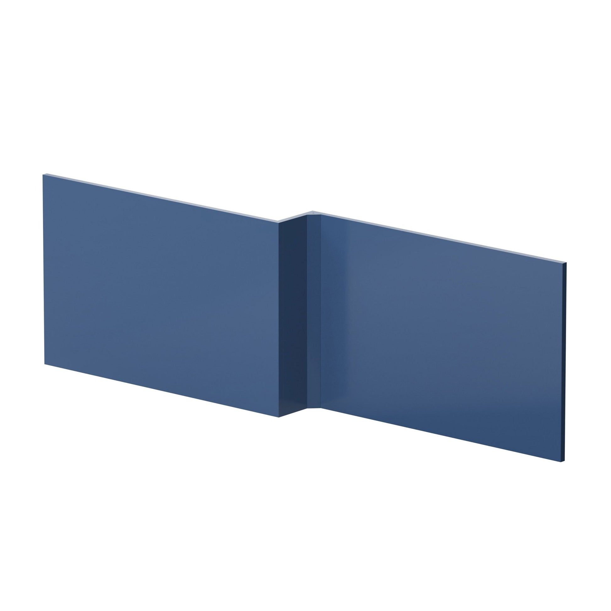 Nui Urban 1700mm Square Shower Bath Front Panel Contemporary Satin Blue MDF Painted Matt 540x1698x163mm - JJ Building Materials