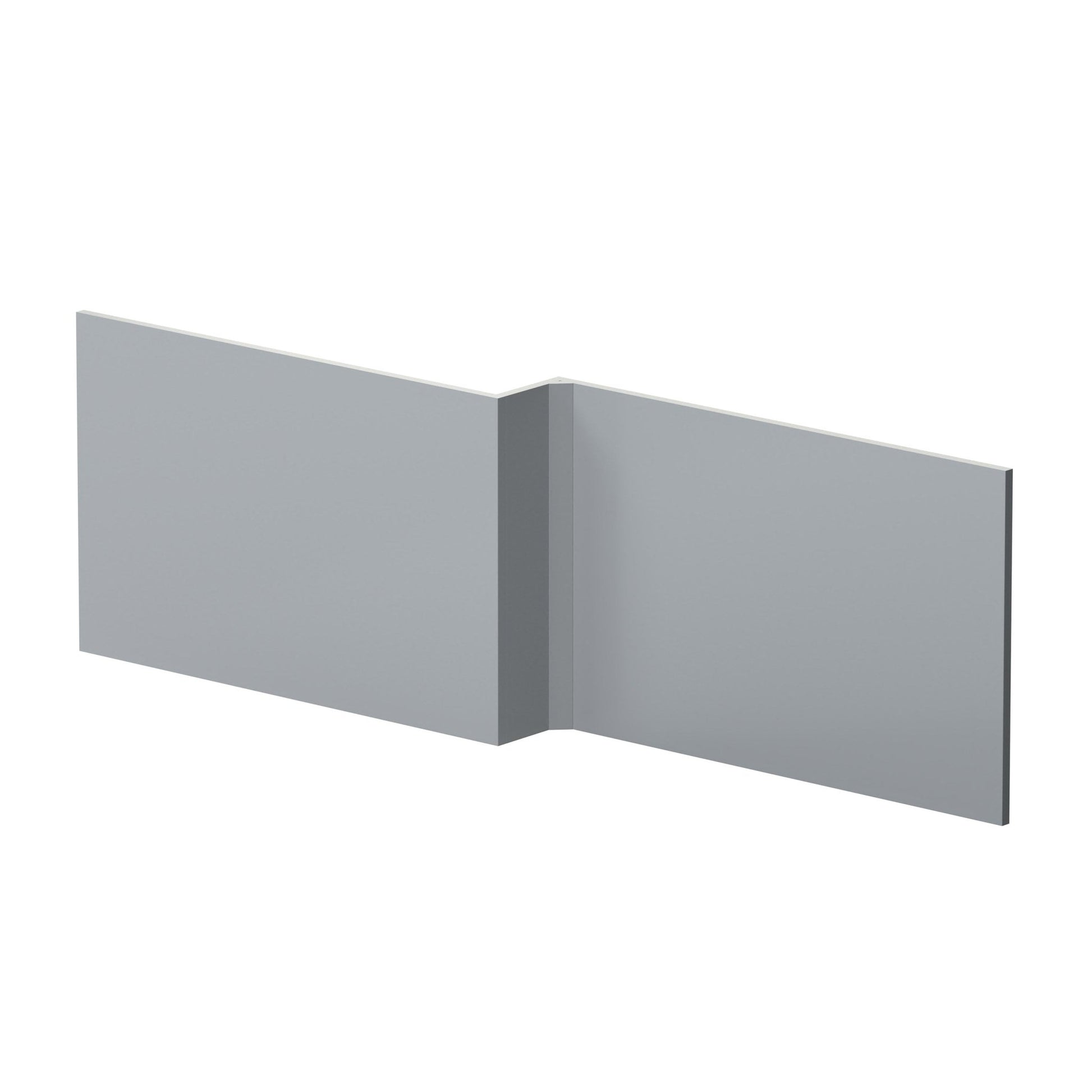 Nui Urban 1700mm Square Shower Bath Front Panel Contemporary Satin Grey MDF Painted Matt 540x1698x163mm - JJ Building Materials