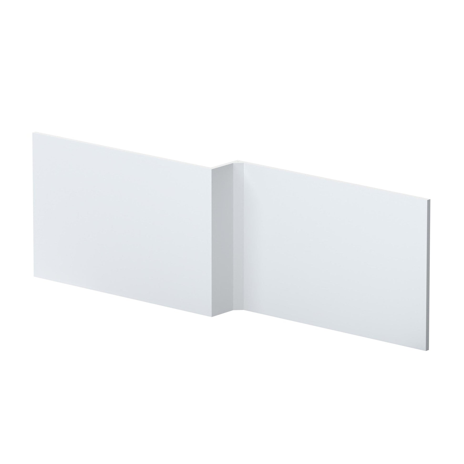 Nui Urban 1700mm Square Shower Bath Front Panel Contemporary Satin White MDF Painted Matt 540x1698x163mm - JJ Building Materials