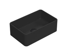 Nui Vessels Rectangular Vessel Contemporary Matt Black Vitreous China 120x365x235mm - JJ Building Materials