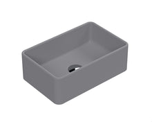 Nui Vessels Rectangular Vessel Contemporary Matt Grey Vitreous China 120x365x235mm - JJ Building Materials