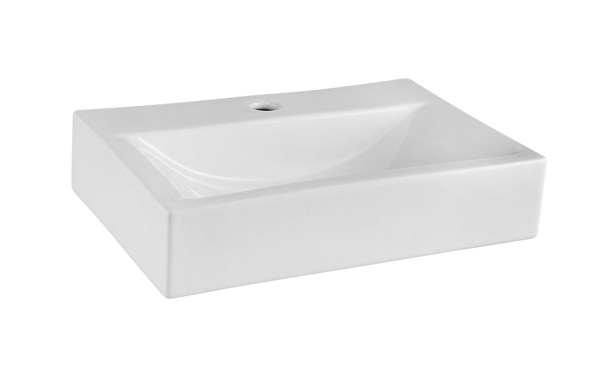 Nui Vessels Rectangular Vessel Contemporary White Vitreous China 100x460x330mm - JJ Building Materials