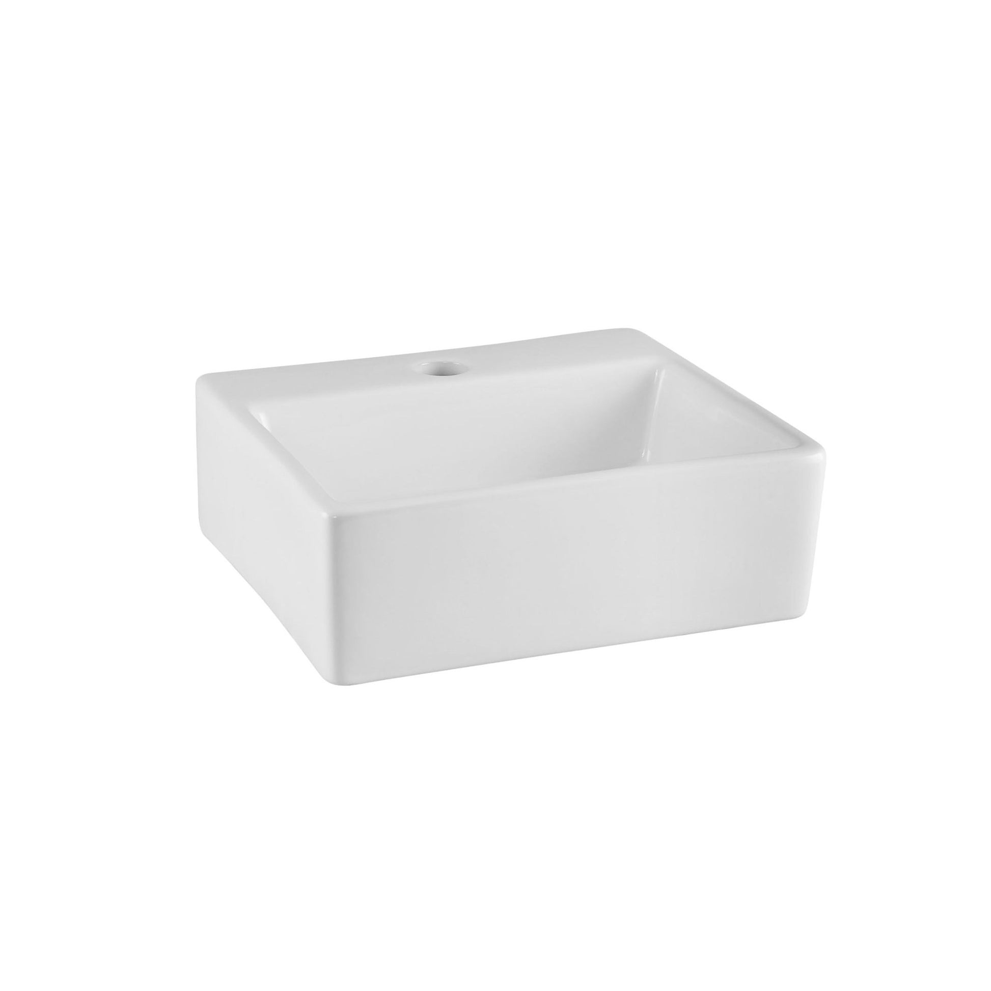 Nui Vessels Rectangular Vessel Contemporary White Vitreous China 115x335x295mm - JJ Building Materials