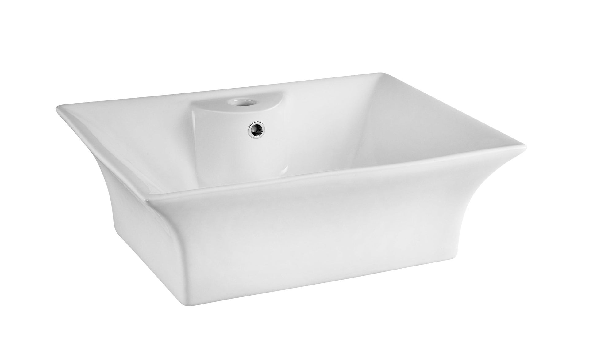 Nui Vessels Rectangular Vessel Contemporary White Vitreous China 191x496x411mm - JJ Building Materials