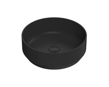 Nui Vessels Round Vessel Contemporary Matt Black Vitreous China 120x350x350mm - JJ Building Materials