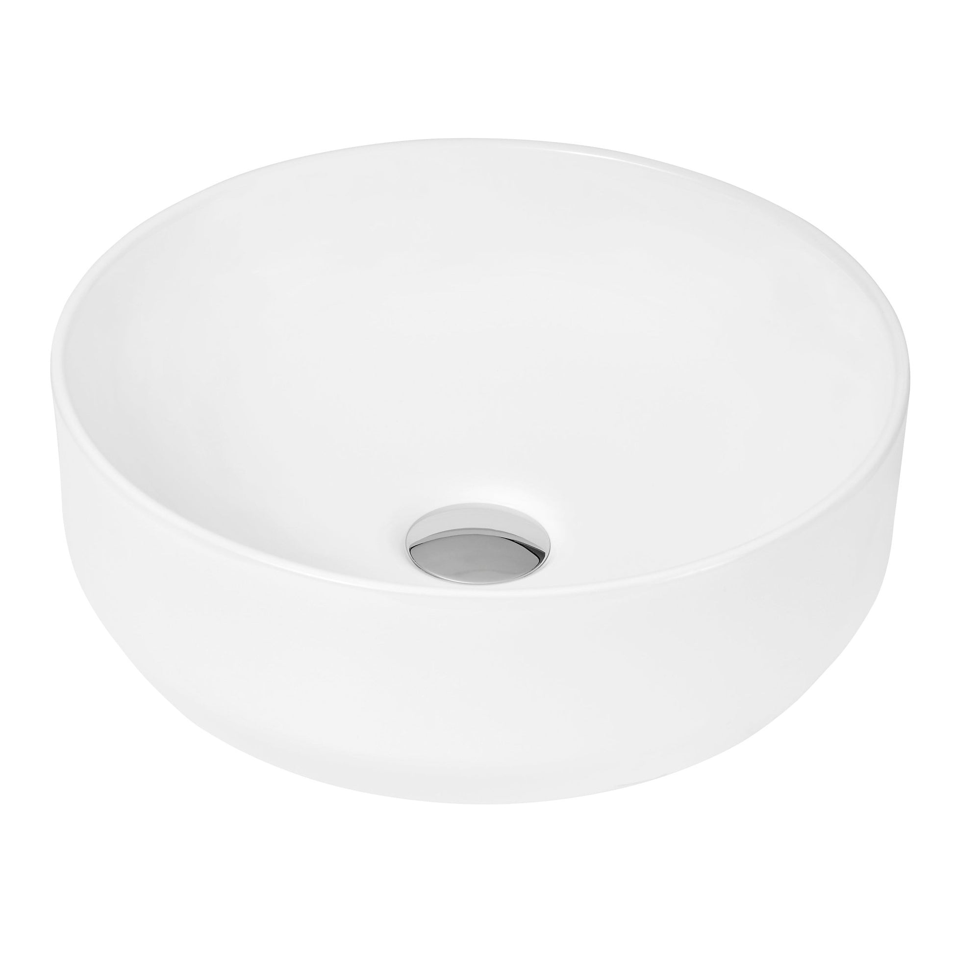 Nui Vessels Round Vessel Contemporary White Vitreous China 120x350x350mm - JJ Building Materials
