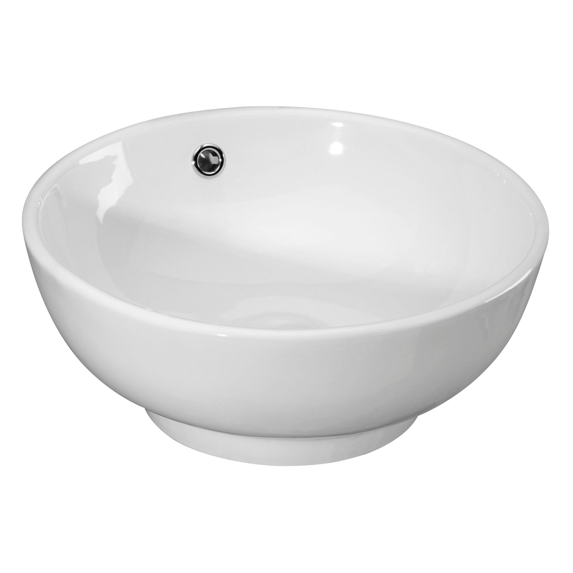 Nui Vessels Round Vessel Contemporary White Vitreous China 175x410x410mm - JJ Building Materials