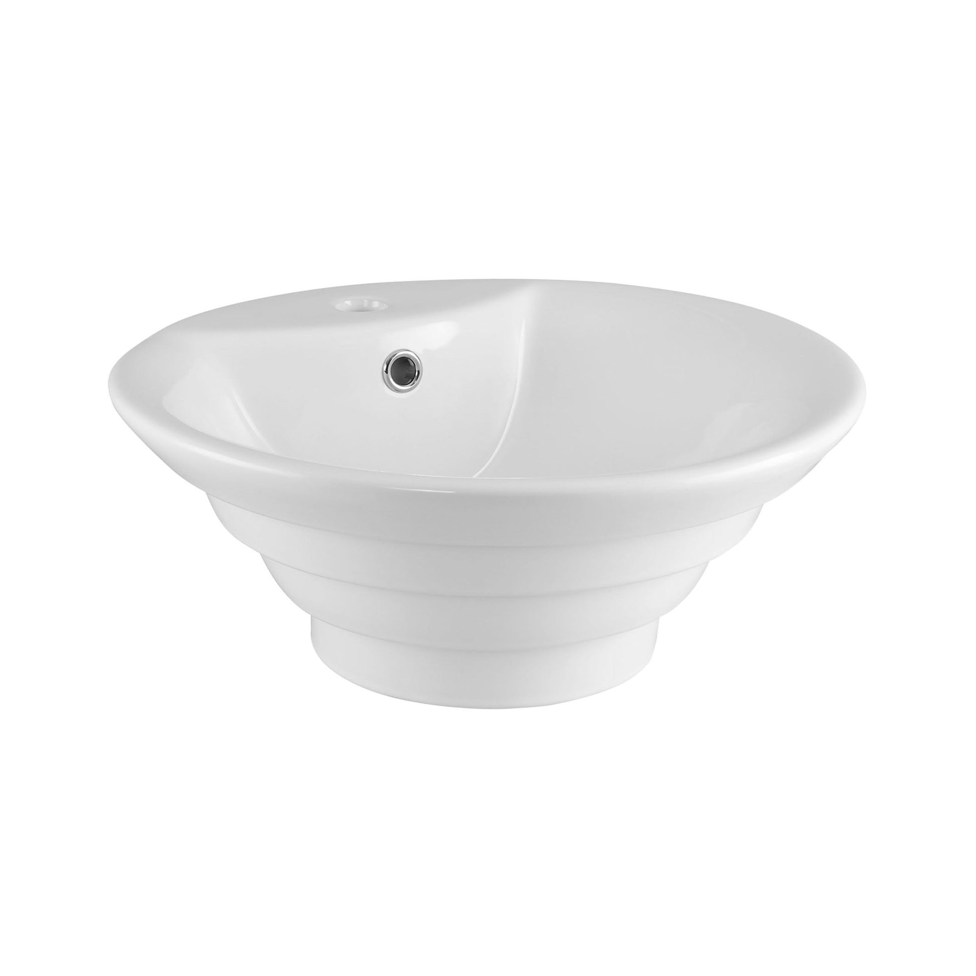 Nui Vessels Round Vessel Contemporary White Vitreous China 190x460x460mm - JJ Building Materials