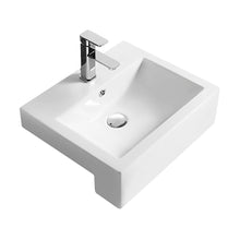 Nui Vessels Semi - recessed Basin Contemporary White Vitreous China 168x530x440mm - JJ Building Materials