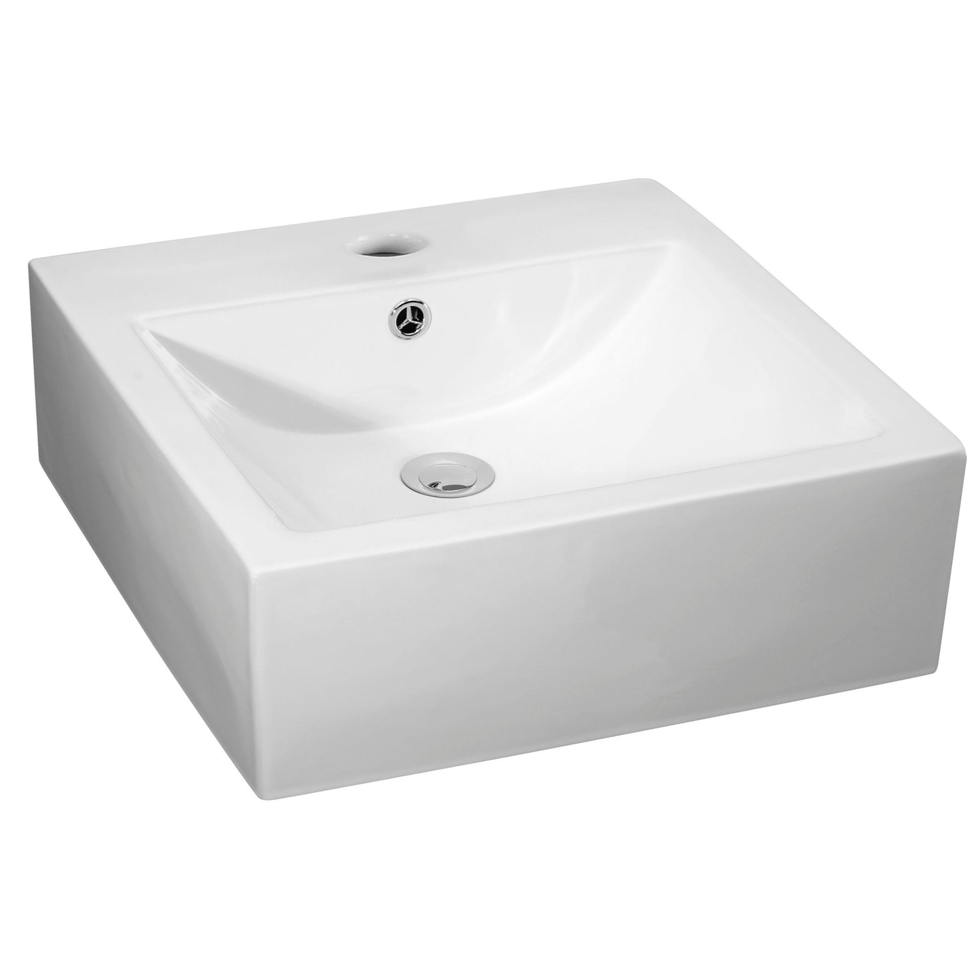 Nui Vessels Square Vessel Contemporary White Vitreous China 160x470x450mm - JJ Building Materials