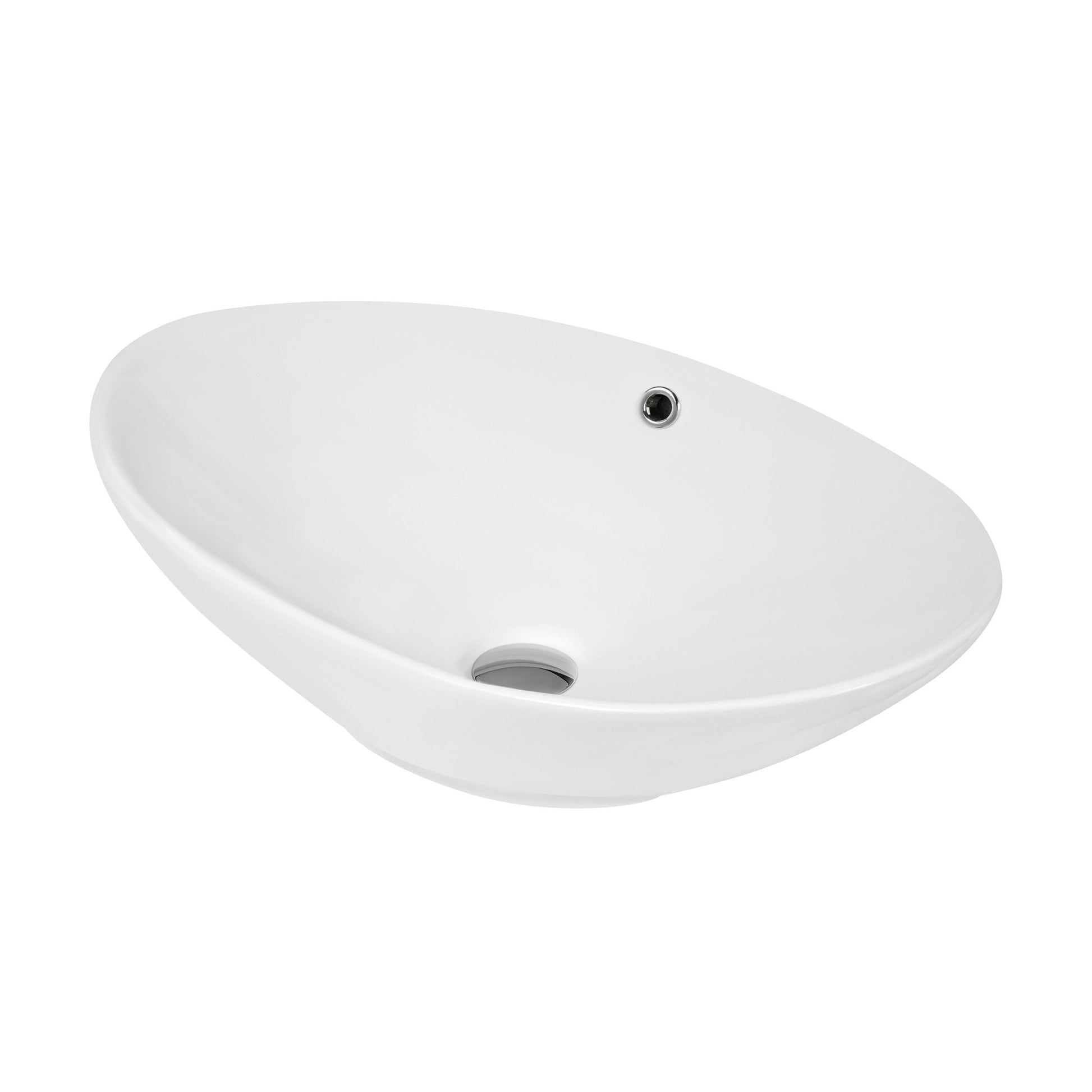 Nui Vessels Vessel Contemporary White Vitreous China 195x588x390mm - JJ Building Materials