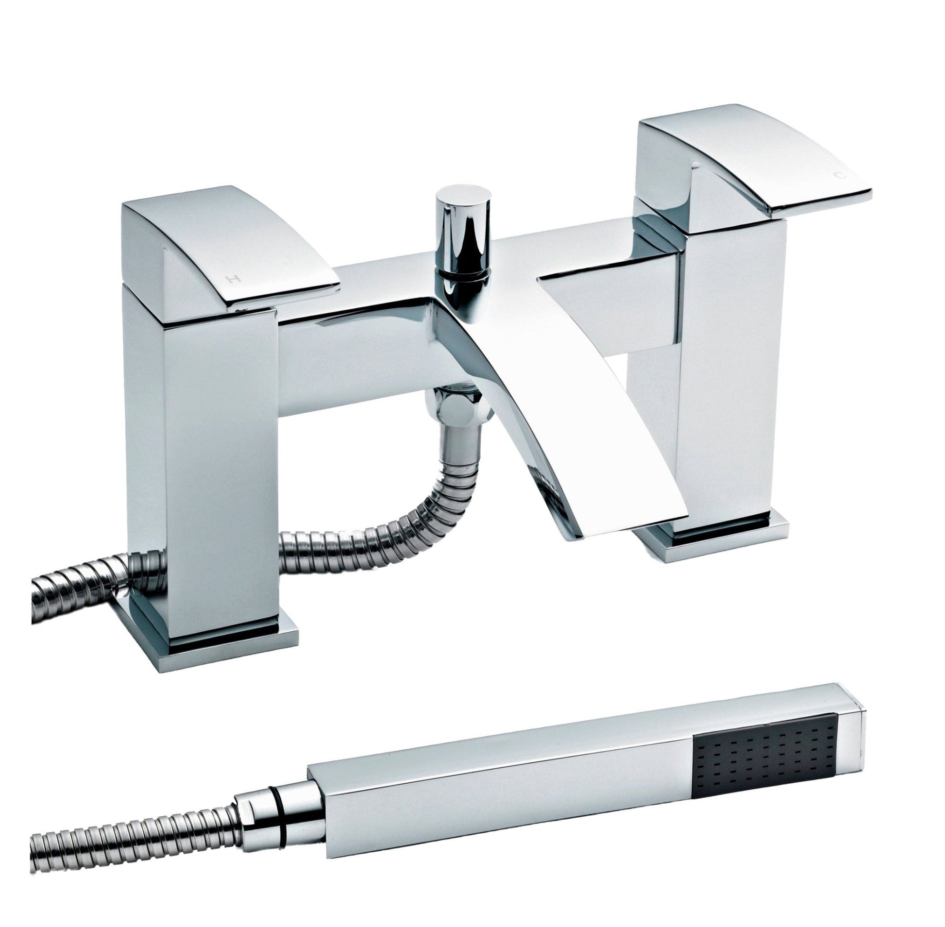 Nui Vibe Bath Shower Mixer Contemporary Chrome Brass,brass ABS 127x229x138mm - JJ Building Materials