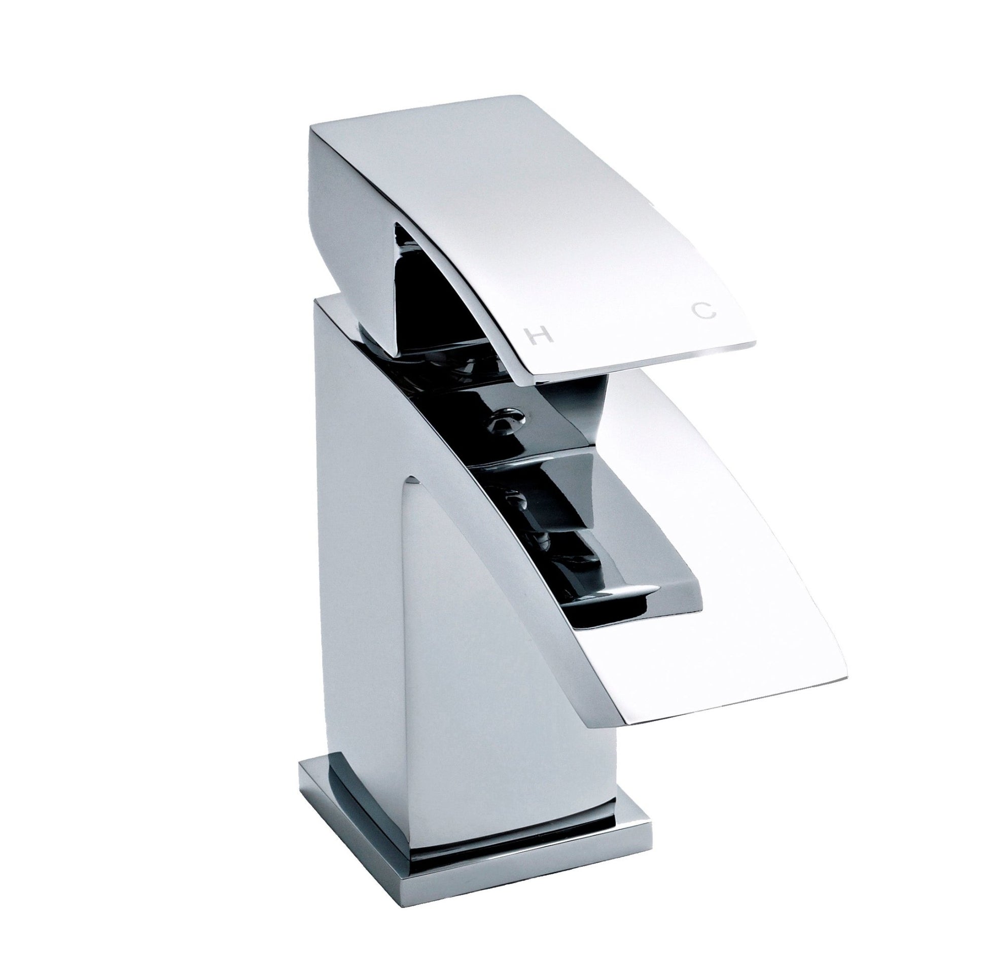 Nui Vibe Midi Mono Basin Mixer Contemporary Chrome Brass,plastic 180x55x134mm - JJ Building Materials