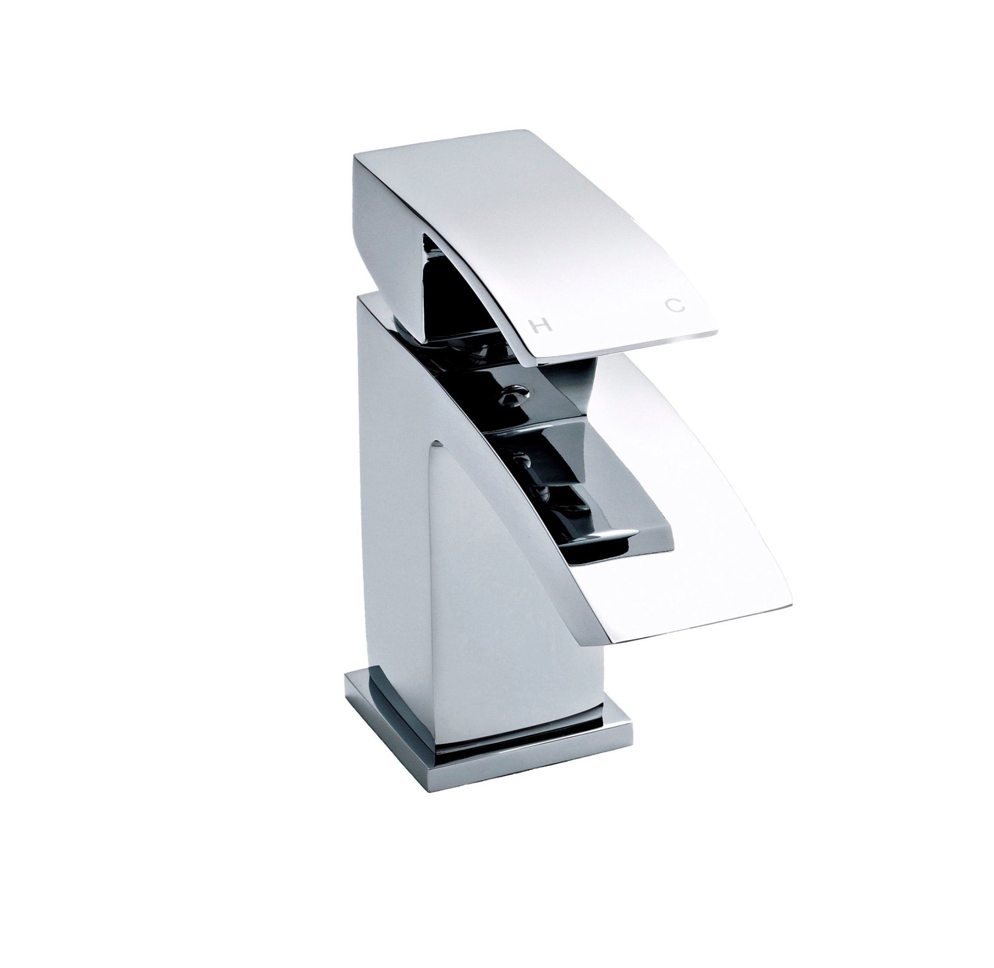 Nui Vibe Mini Mono Basin Mixer Contemporary Chrome Brass,plastic 137x48x131mm - JJ Building Materials