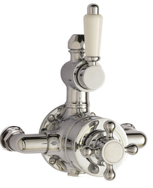Nui Victorian Twin Thermostatic Shower Valve Traditional Chrome Brass 160x149x136mm - JJ Building Materials