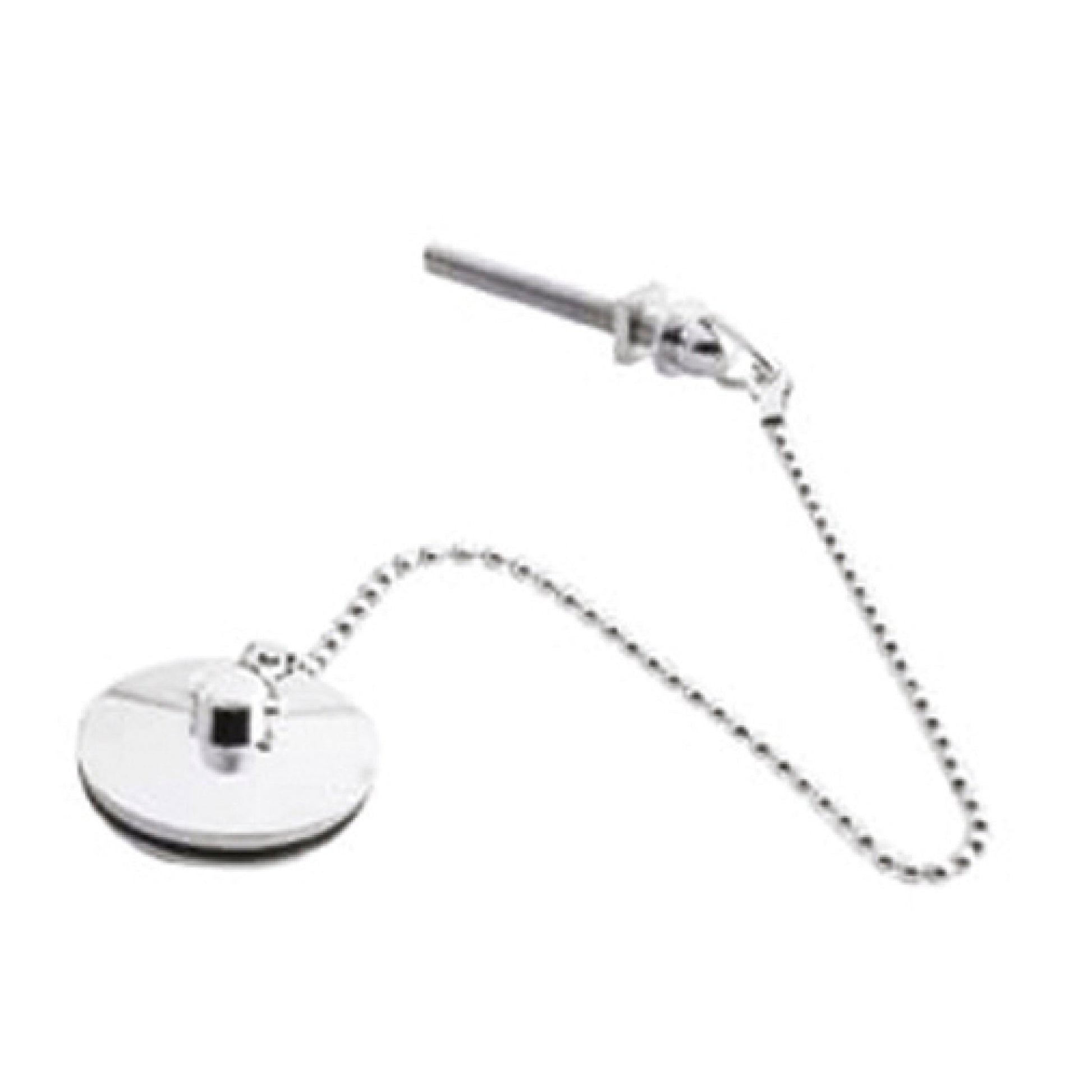 Nui Wastes Basin Plug And Chain Contemporary Chrome Brass 38x38x14mm - JJ Building Materials