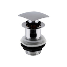 Nui Wastes Push Button Basin Waste Contemporary Chrome Brass 100x65x65mm - JJ Building Materials