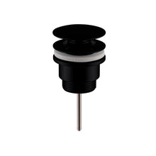 Nui Wastes Universal Push Button Basin Waste Slotted & Un - slotted Contemporary Matt Black Brass 110x63x65mm - JJ Building Materials