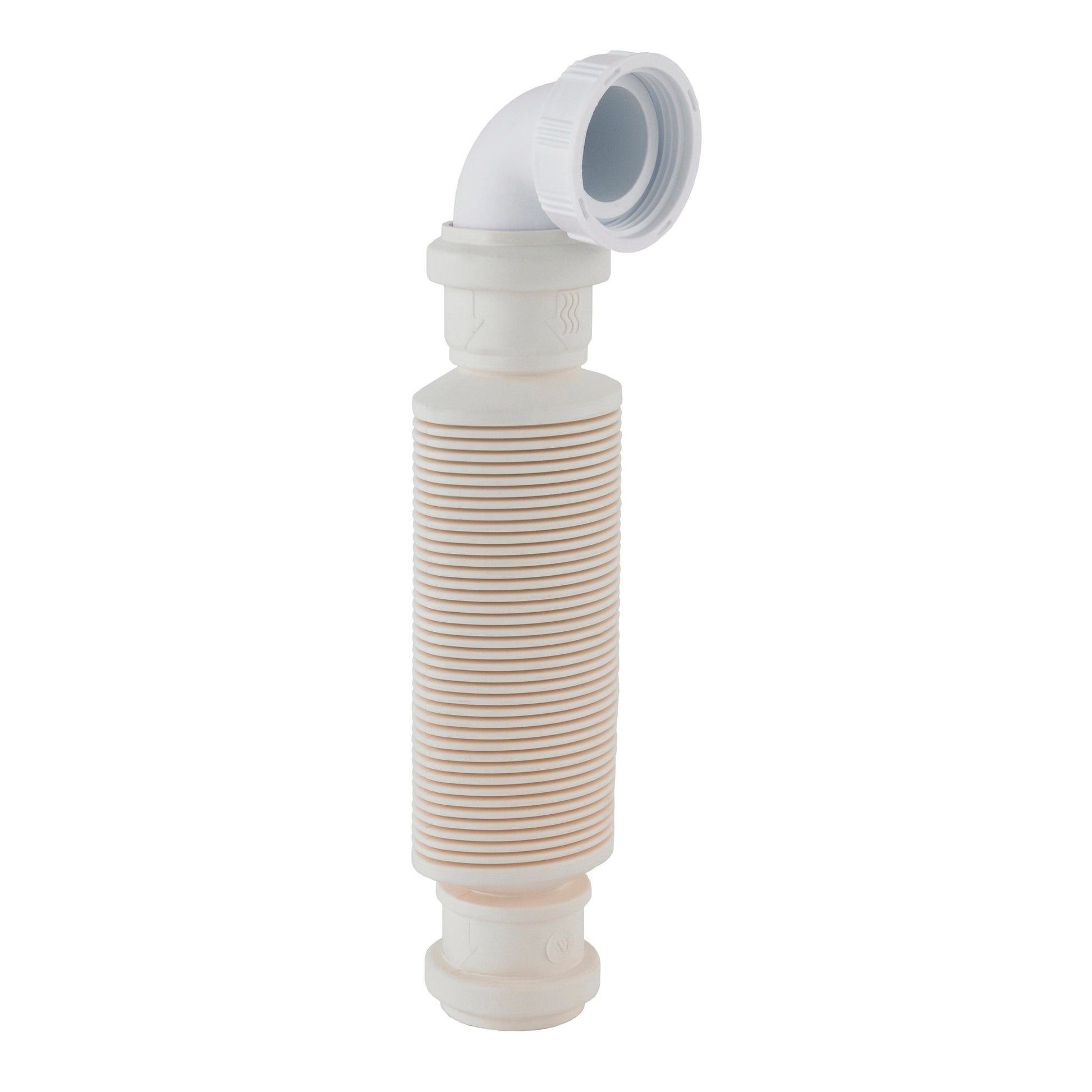 Nui Wastes Waste Trap For Furniture Basins Contemporary White Polypropylene 54x54x252mm - JJ Building Materials