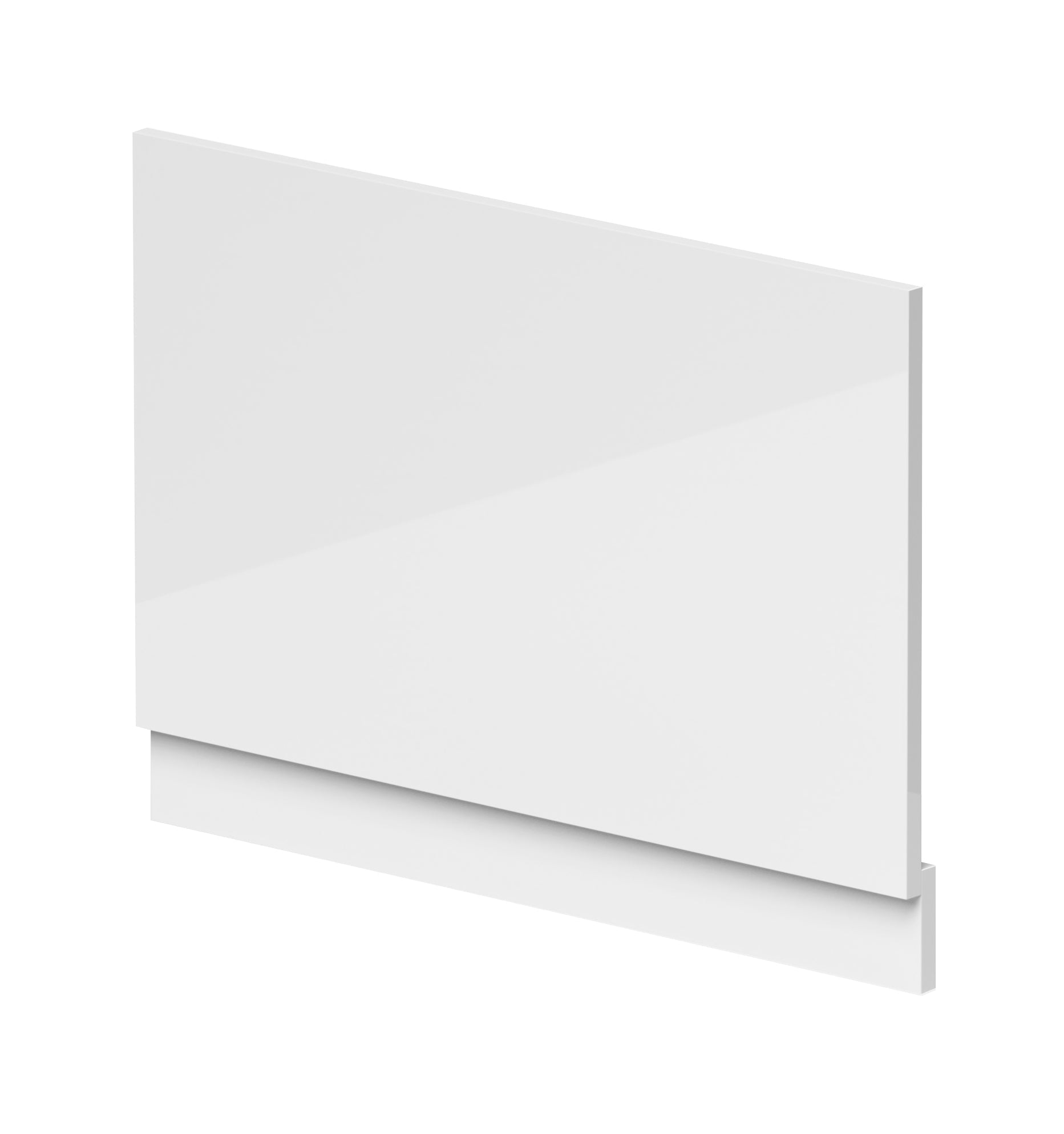 Nui Waterproof Shower Bath End Panel (800mm) Contemporary Gloss White Pvc 780x780x36mm - JJ Building Materials