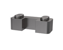 Nui Wetroom Horseshoe Support Foot Gun Metal Contemporary Brushed Pewter Brass 9x24x10mm - JJ Building Materials