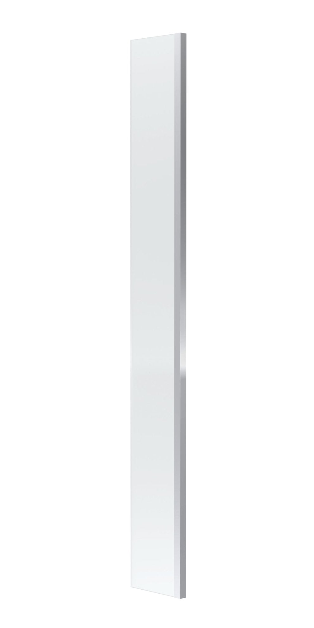 Nui Wetroom Return Screen 215 X 1850mm Contemporary Chrome Aluminium 1850x215x28mm - JJ Building Materials