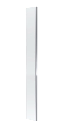 Nui Wetroom Return Screen 215 X 1850mm Contemporary Chrome Aluminium 1850x215x28mm - JJ Building Materials