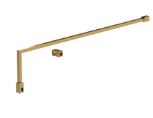 Nui Wetroom Screen Support Arm Contemporary Brushed Brass Stainless Steel 15x150x1000mm - JJ Building Materials