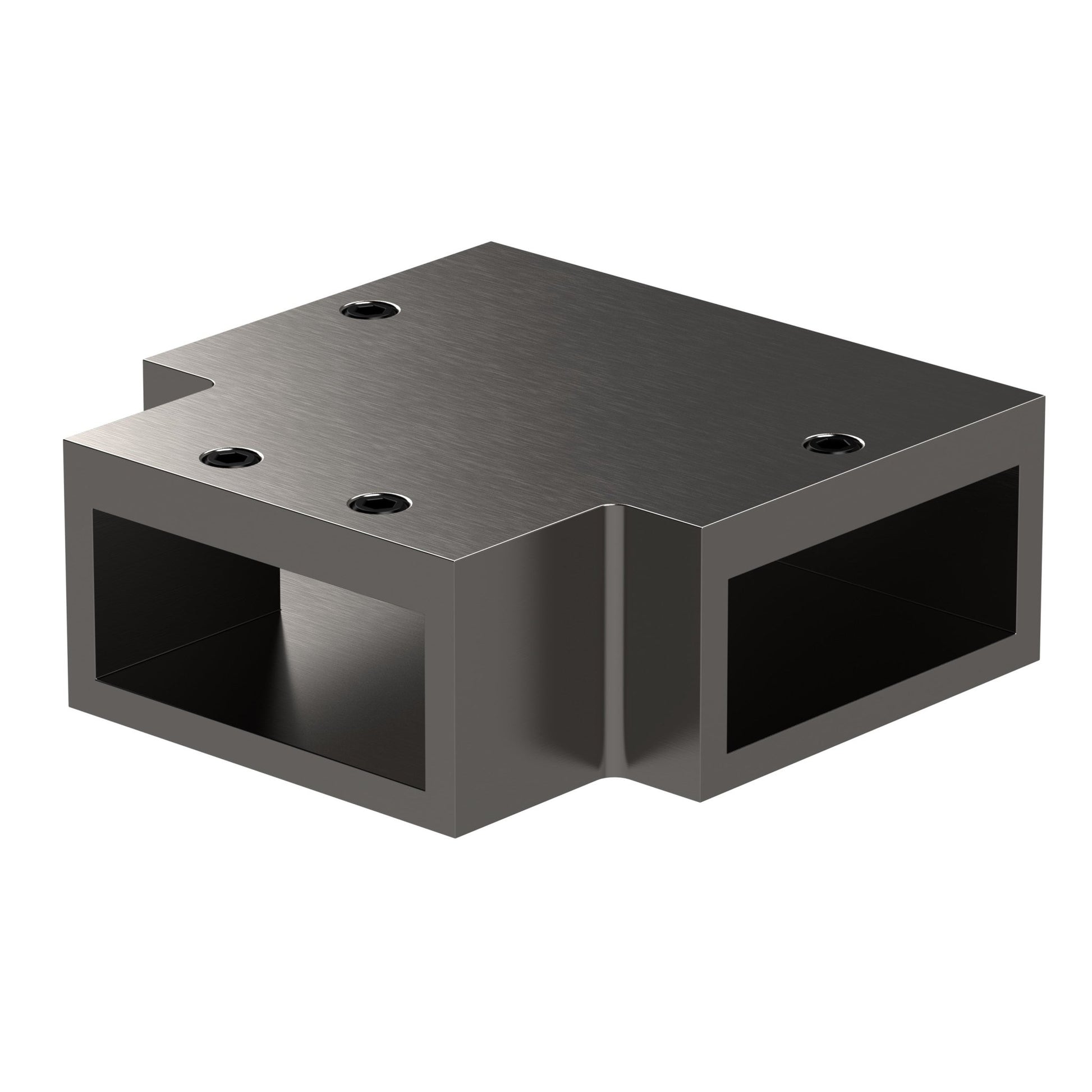 Nui Wetroom T Piece Contemporary Brushed Pewter Stainless Steel 19x53x53mm - JJ Building Materials