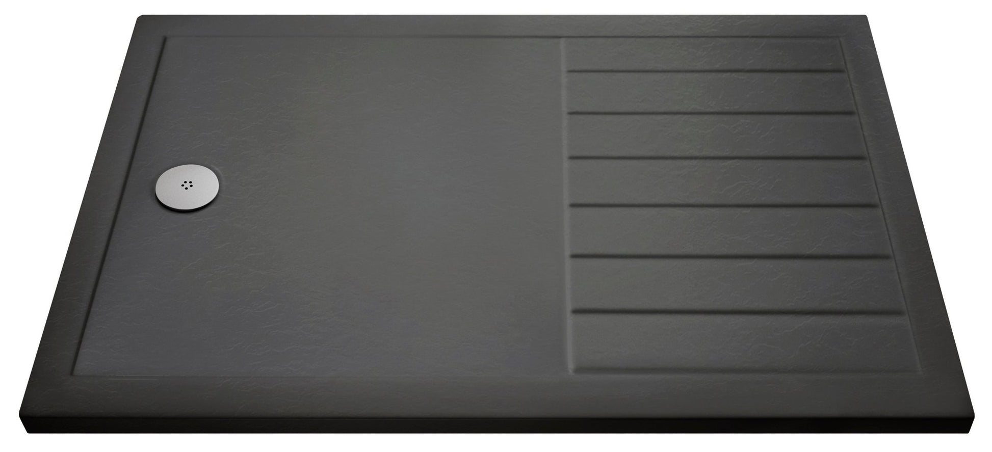 Nui Wetroom Trays Rectangular Walk - in Shower Tray 1700 X 700 Contemporary Grey Slate Acrylic Capped ABS Caco3 And Pu - JJ Building Materials