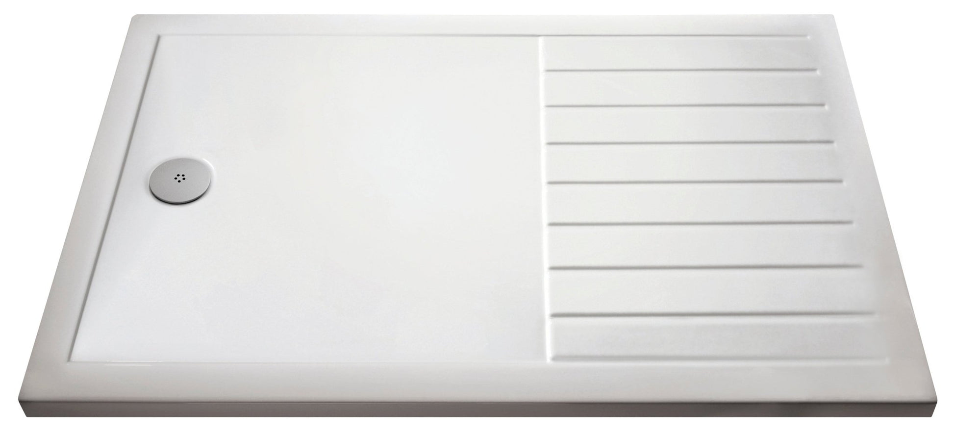 Nui Wetroom Trays Rectangular Walk - in Shower Tray 1700 X 800 Contemporary White Acrylic Capped ABS Caco3 And Pu - JJ Building Materials