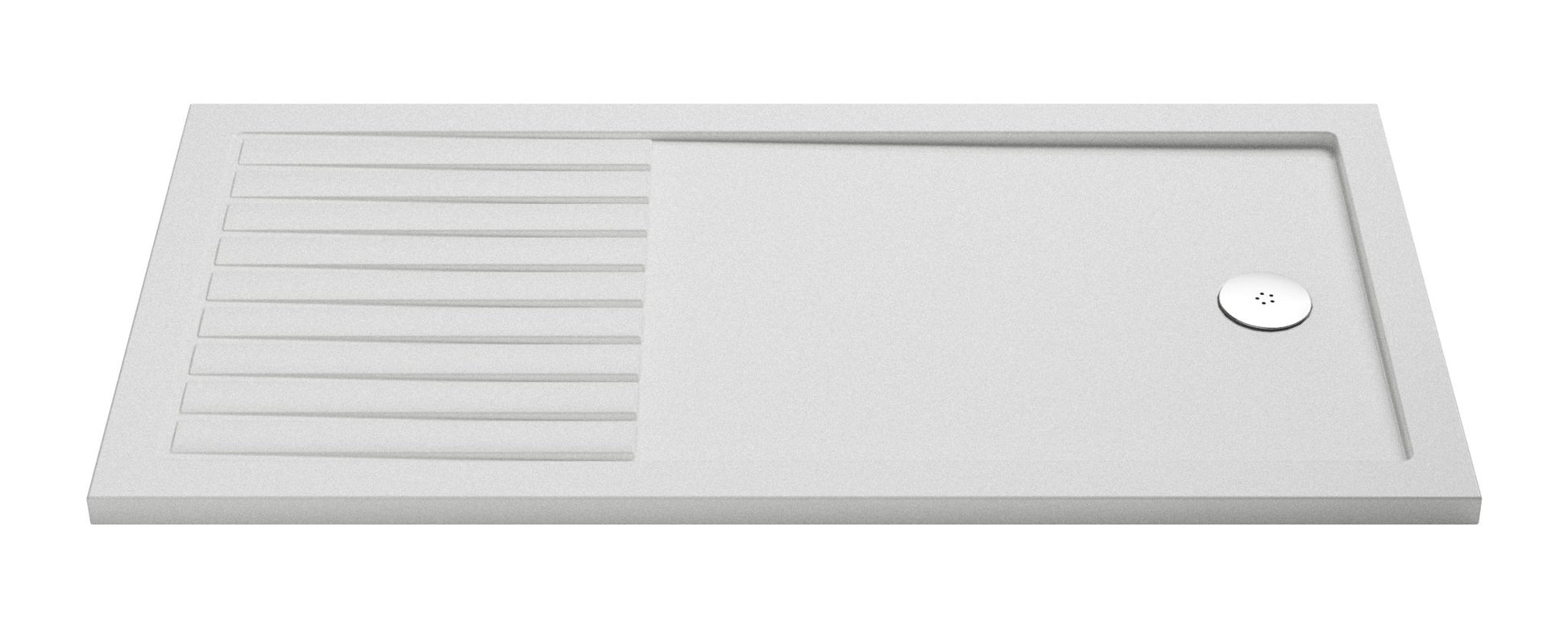 Nui Wetroom Trays Slip Resistant Rectangular Walk - in Shower Tray 1700 X 700mm Contemporary White Acrylic Capped ABS Caco3 And Pu - JJ Building Materials