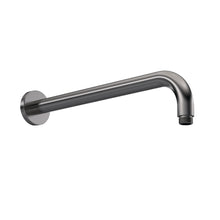 Nui W/h Shower Arm Contemporary Brushed Pewter Brass 108x62x357mm - JJ Building Materials