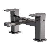 Nui Windon Deck Mounted Bath Filler Contemporary Brushed Pewter Brass 136x230x147mm - JJ Building Materials